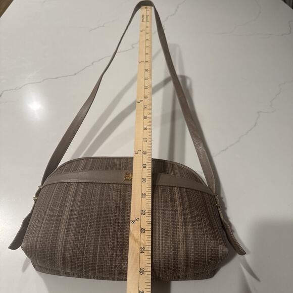 Givenchy, Rare, Collectible, Crossbody, Brown, Taupe W/Leather Trim, 4G Logo - Picture 7 of 16